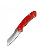 Cudeman Tundra pocket knife with polished red juma handle 