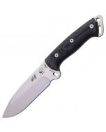 J&V CDA Hunting Knife WOLF Black Micarta and Cordura Sheath 1407-M1-COR