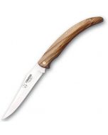 Cudeman Large Olive Wood Stiletto Pocket Knife 453-L