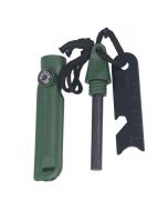 Barbaric Fire Starter with compass, whistle Green  | Barbaric 39135-VE