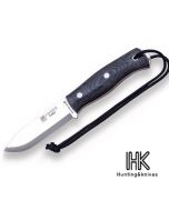 Black micarta ember bushcraft knife