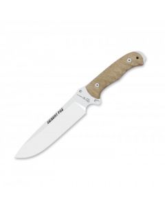 Nieto Desert Fox survival knife with micarta desert handle and satin finished blade.