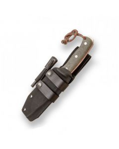 Joker Nomad Micarta Green kydex sheath and flint