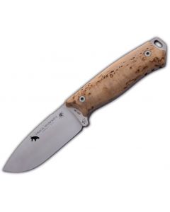 J&V CDA Hunting Knife CHACAL BUSHCRAFT BIRCH With simple leather sheath