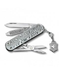 Classic SD Brilliant Damascus Swiss pocket Knife with 5 functions