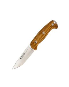 Amarok 4" survival knife with olive wood and bohler N690Co