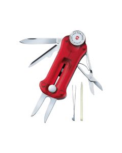 Sports tool with 10 functions for golfers in red color